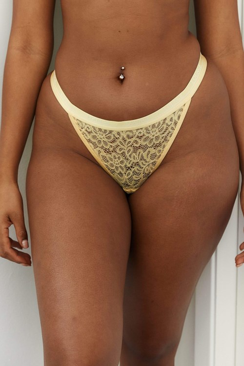 Lounge Underwear Balcony Tanga Zitrone | UO9536074