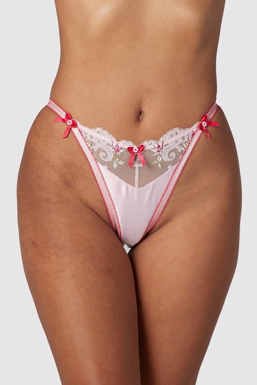 Lounge Underwear Bloom Embroidered Briefs Rosa | PU7603598