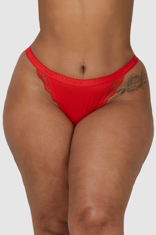 Lounge Underwear Gerippt Briefs Rot | CI6183402